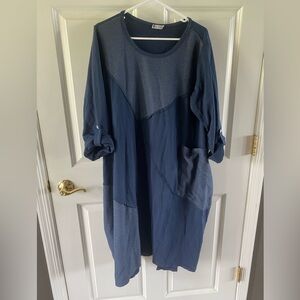 Made in Italy long cotton tunic dress